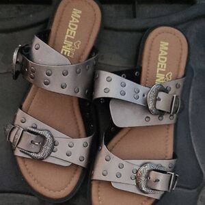 Madeline Women's Silver Buckle Sandals